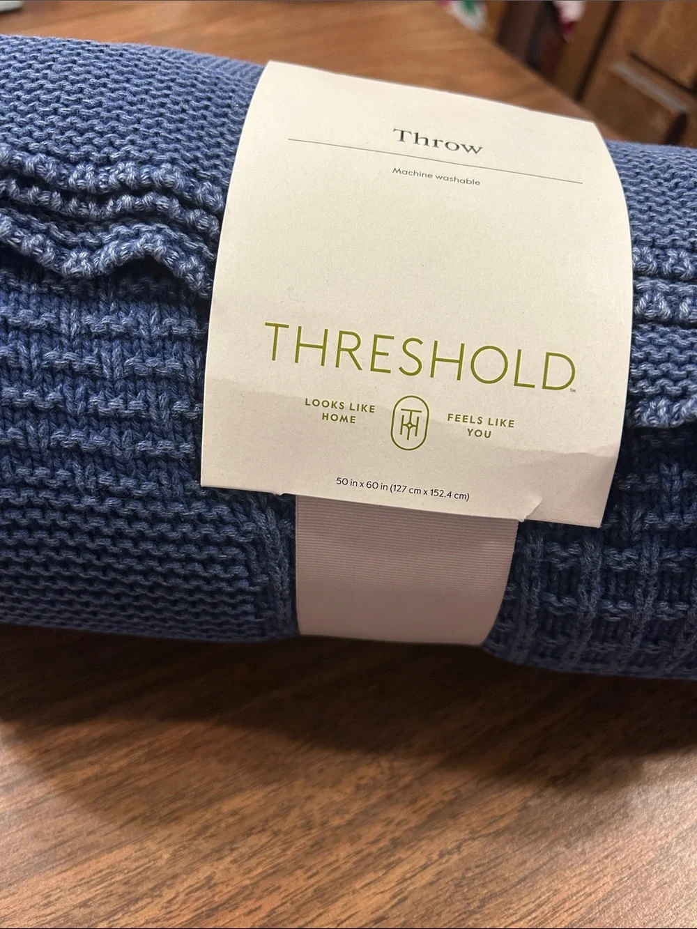New Threshold Cotton Knit Throw